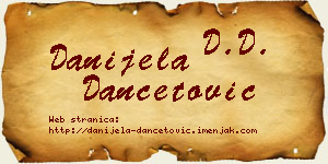 Danijela Dančetović vizit kartica
